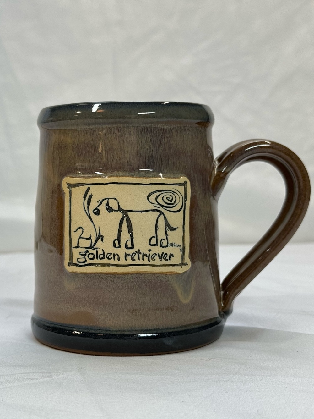 Deneen Pottery Golden Retriever McCartney Art Hand Made Coffee Mug Dog Gift